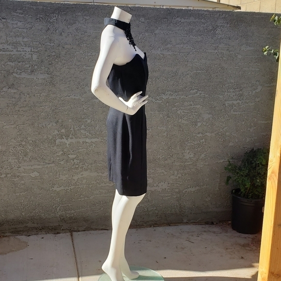 VINTAGE RARE UNIQUE ET AL. BLACK‎ YOUR DRESS HOLIDAYS DRESS - Picture 8 of 9